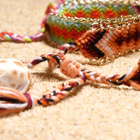 Boho braided hand woven bracelet - Picture 4 of 4